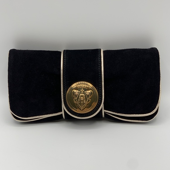 Gucci Black and Gold Evening Clutch - Picture 1 of 12